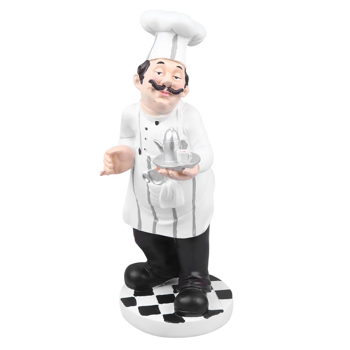 

Resin Chef Figures Statue Holding Red Wine Figurines Chef Statue Home Countertop Table Decoration Country Cottage Decor Gourmet