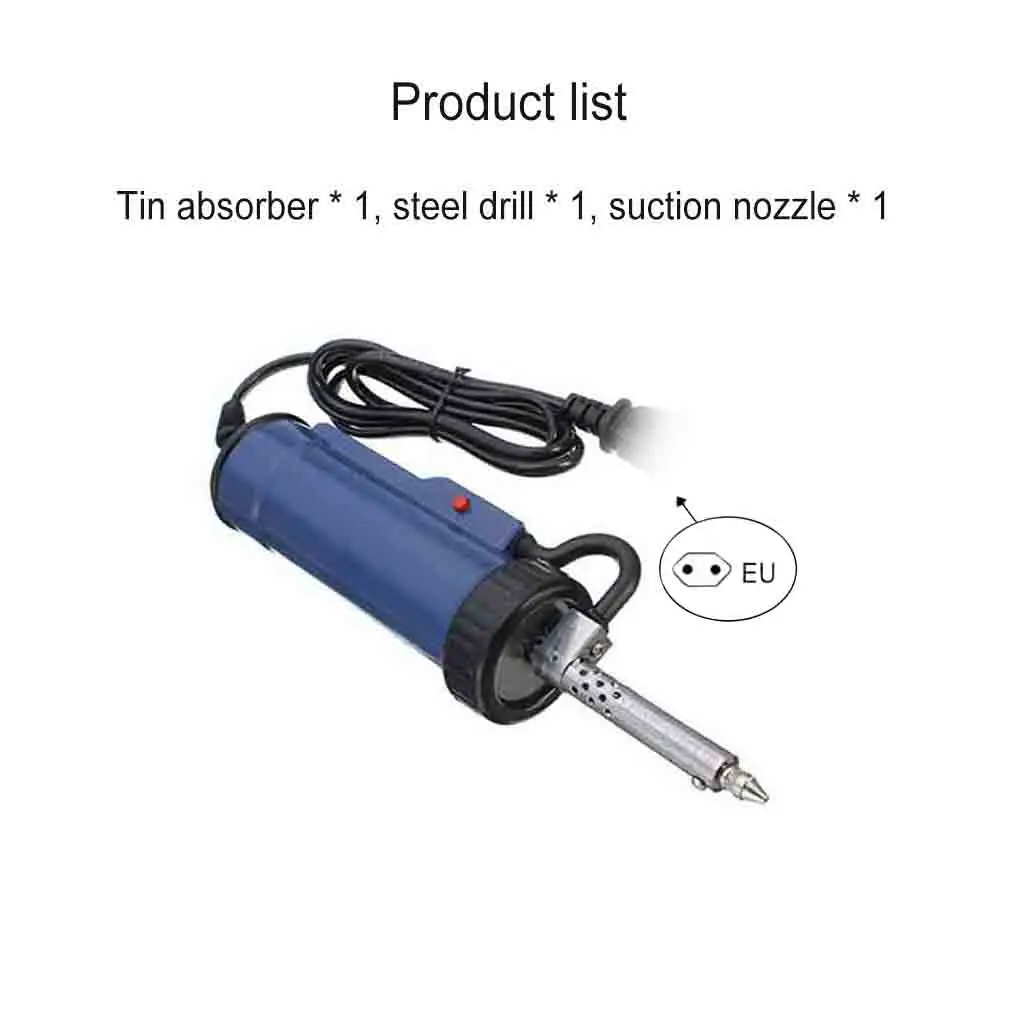 

Electric Suction Device Insulative AC220V Welding Vacuum Solder Workshop Circuit Repair Sucker Pen with Nozzle EU Plug