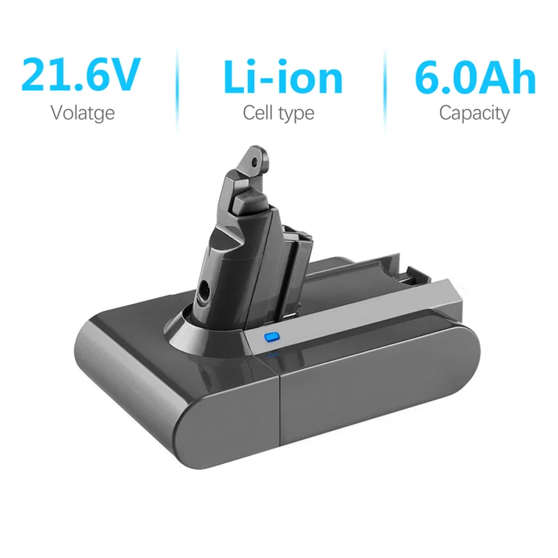 

Сменная батарея 21,6 в 6000 мАч для пылесоса Dyson Li-Ion SV09 SV07 SV03 DC58 DC61 DC62 DC74 V6 965874-02