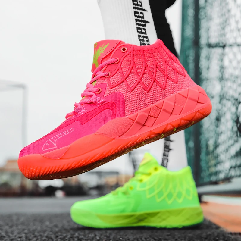 2023 New Basketball Training Shoes Male Brand Designer Sport Trainers Men Anti Slip Outdoor Sneakers High Ankles Basketball Shoe