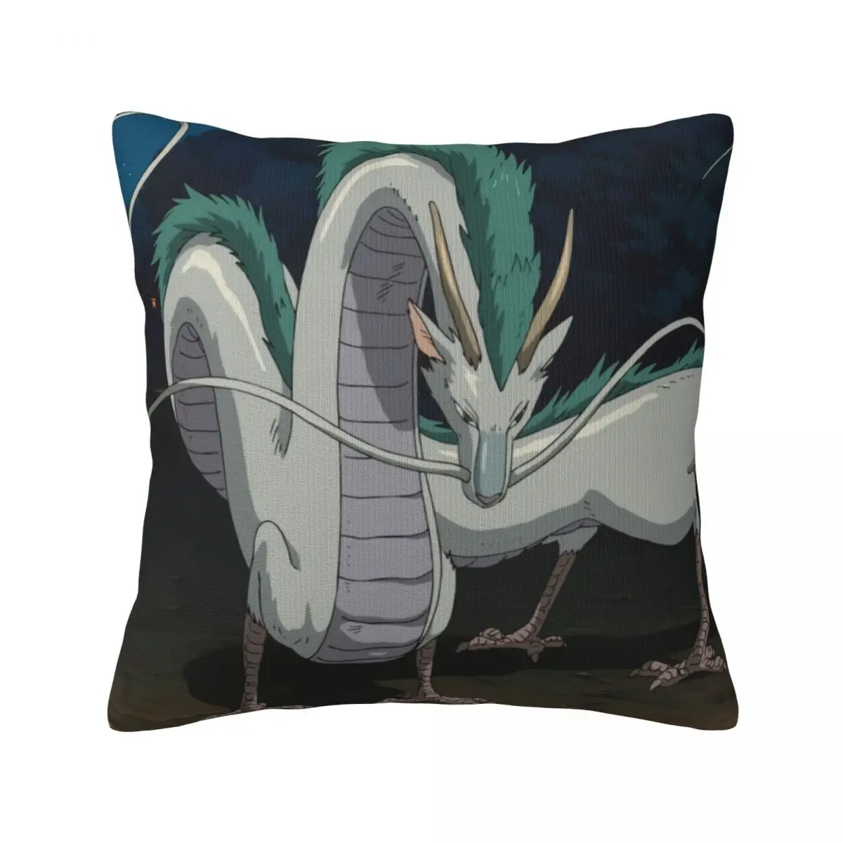 

Spirited Away Haku чехол-наволочка с изображением белого дракона на молнии для кровати, роскошный весенний чехол из полиэстера