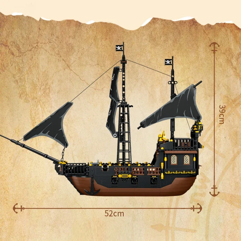 Набор Строительных Блоков Pirate Stronghold Лодка С Черным Жемчугом Королевский Военный