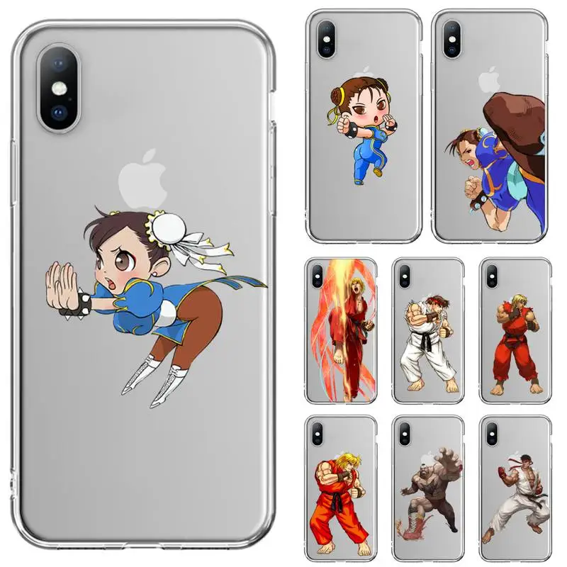 Прозрачный чехол для телефона с изображением истребителей игры улица iPhone 11 12 Mini 13