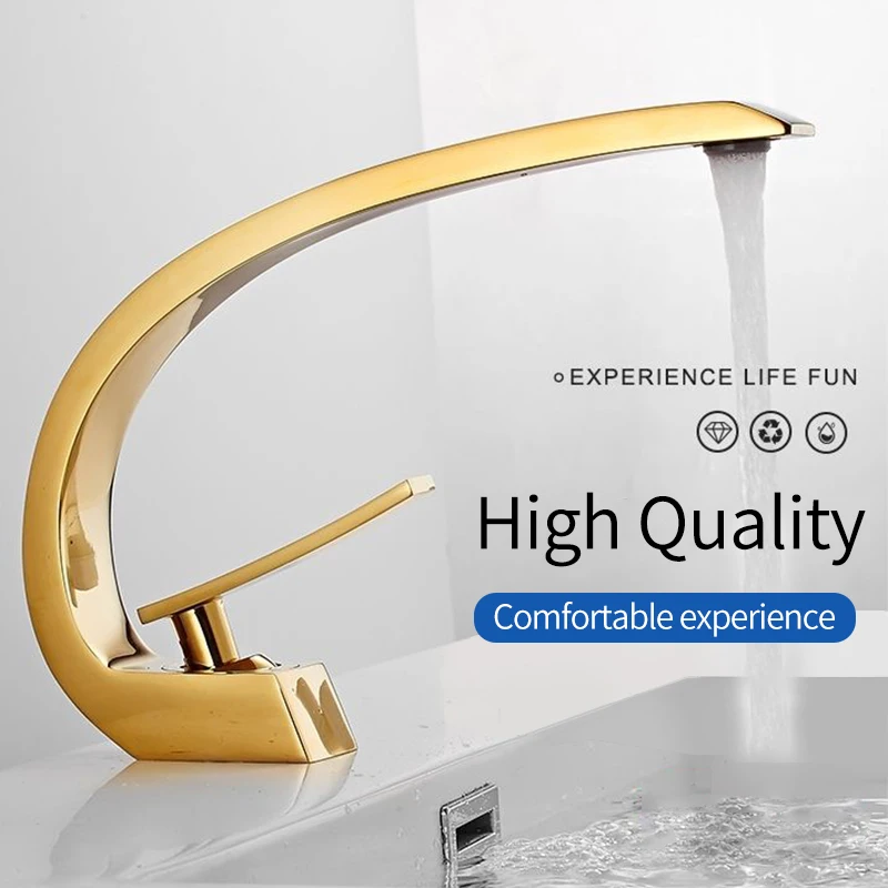 Розовые Золотые Смесители для раковины качественный латунный Смеситель в