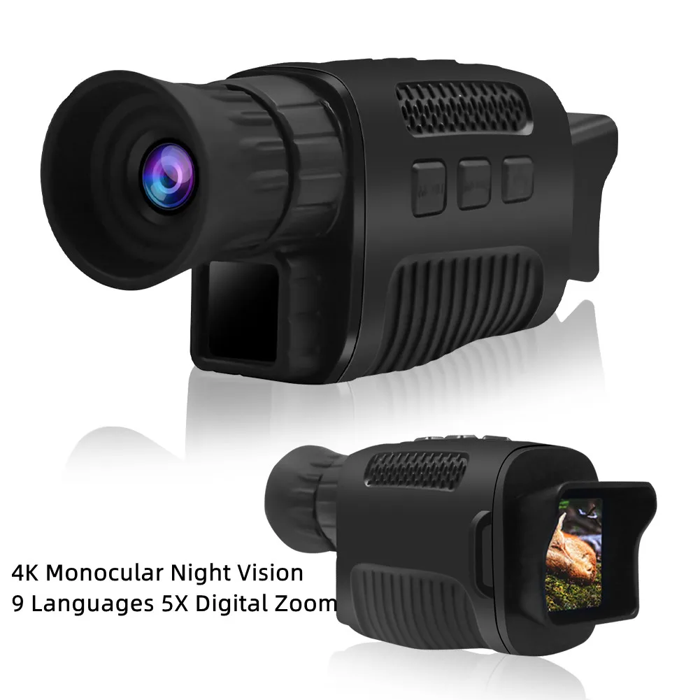 NV1000 Monocular Night Vision Infrared Monocular Device 9 Languages 5X Digital Zoom Photo Video Playback 200M Visao Noturna New