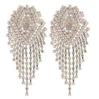 ztech big rhinestone earring for women 4 color luxury crystal statement jewelry korean fashion bijoux wedding party gifts