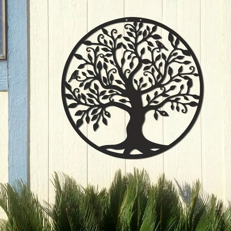 

Настенное художественное украшение на стену с изображением дерева, металлический подвесной Декор на стену с изображением дерева жизни, семейный амулет, Священная Йога, медитация