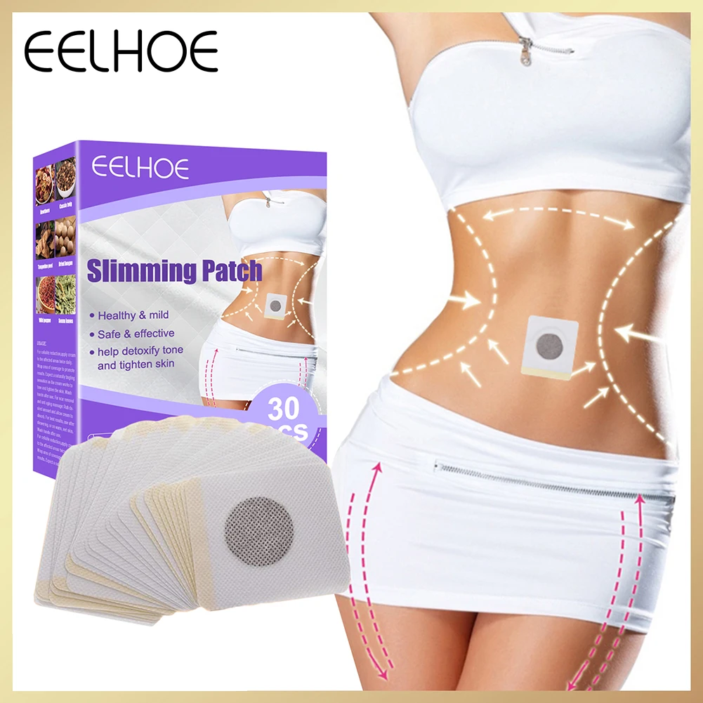 

30pcs Natural Safe Slimming Navel Sticker Effective Weight Lose Patch Quick Belly Fat Burning Plaster for Men Women