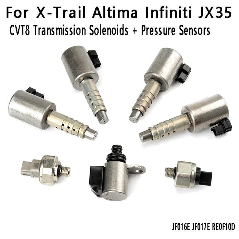 Соленоиды коробки передач CVT8 + датчики давления для Nissan X-Trail Altima Infiniti JX35 JF016E JF017E