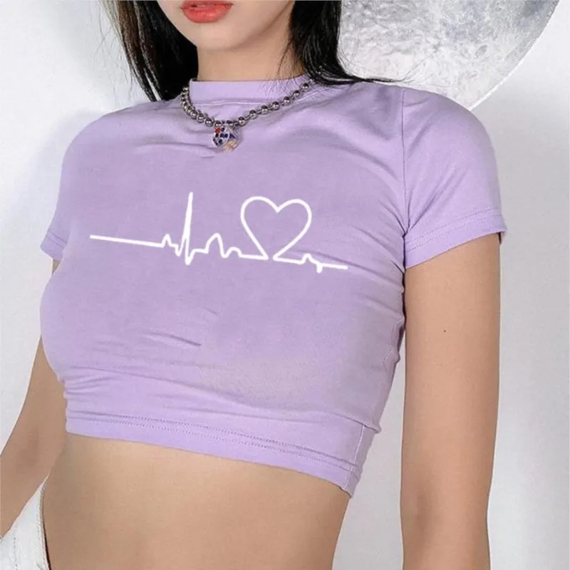 

Женская Винтажная футболка с принтом в стиле 90-х, в Корейском стиле