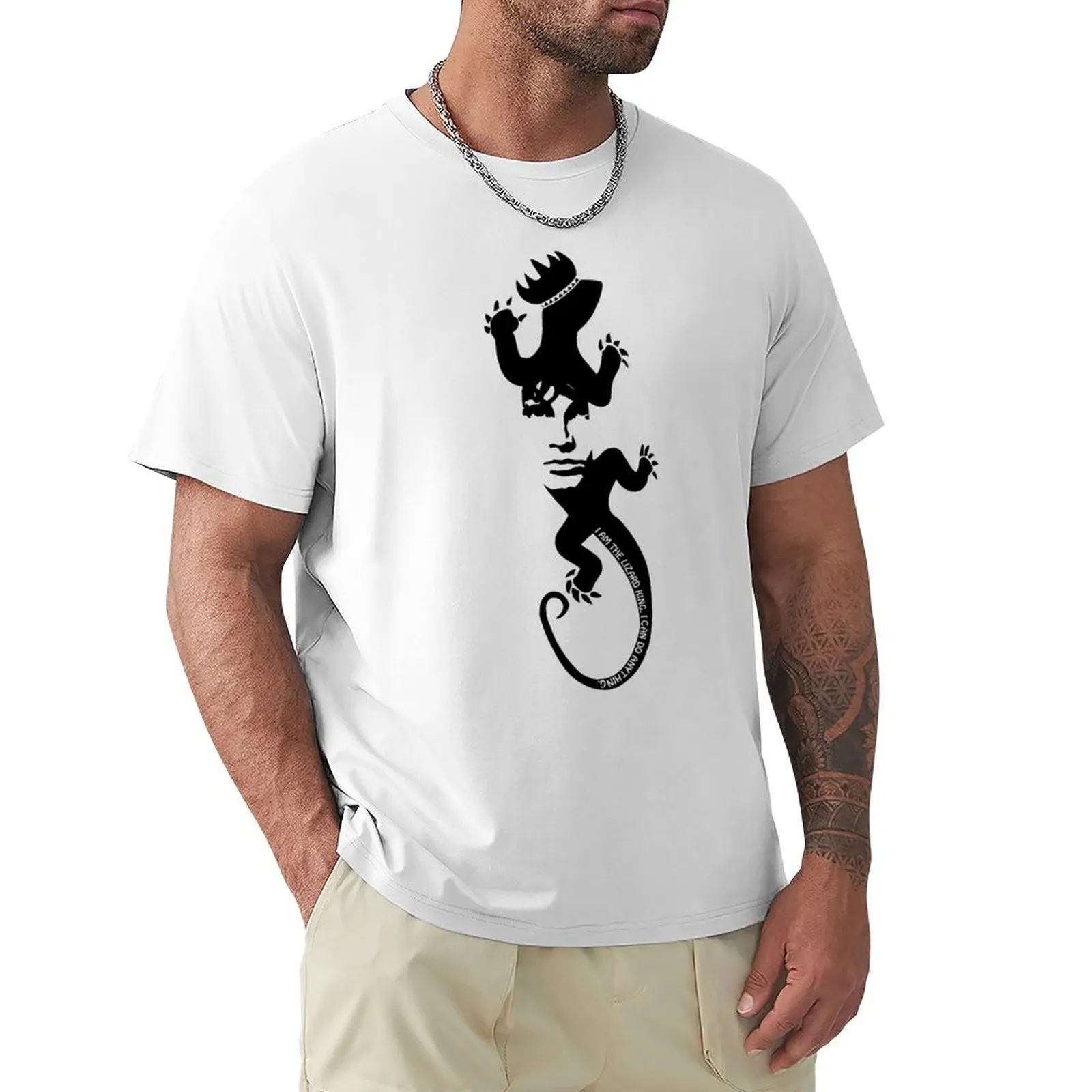 Футболка Король ящерицы Моррисон милые топы черная футболка блузка мужская