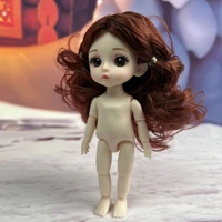 new 16cm bjd doll 112 cute princess body doll 13 joint activities fashionable brown pink hair diy girl boy birthday gift toy