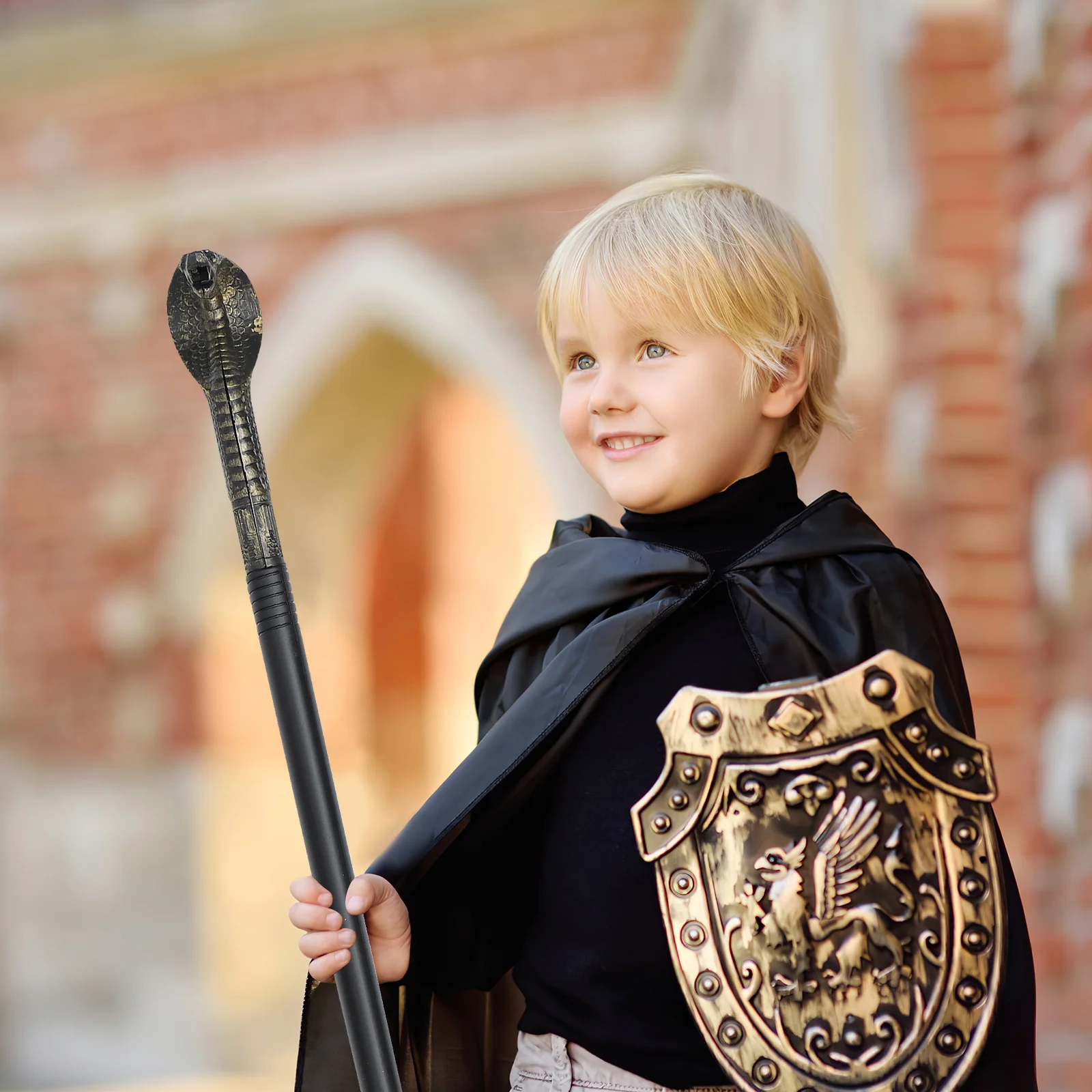 

2 Pcs Snake Head Scepter Three-Section 3-Section Dresses Kids Props Shooting Stick Plastic Work