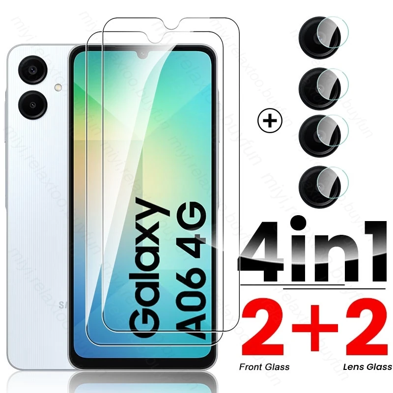 Закаленное стекло 4в1 для SamsungA06 Samsung Galaxy A06 4G Защитное Samung A16 5G A 16 16A Защитная пленка