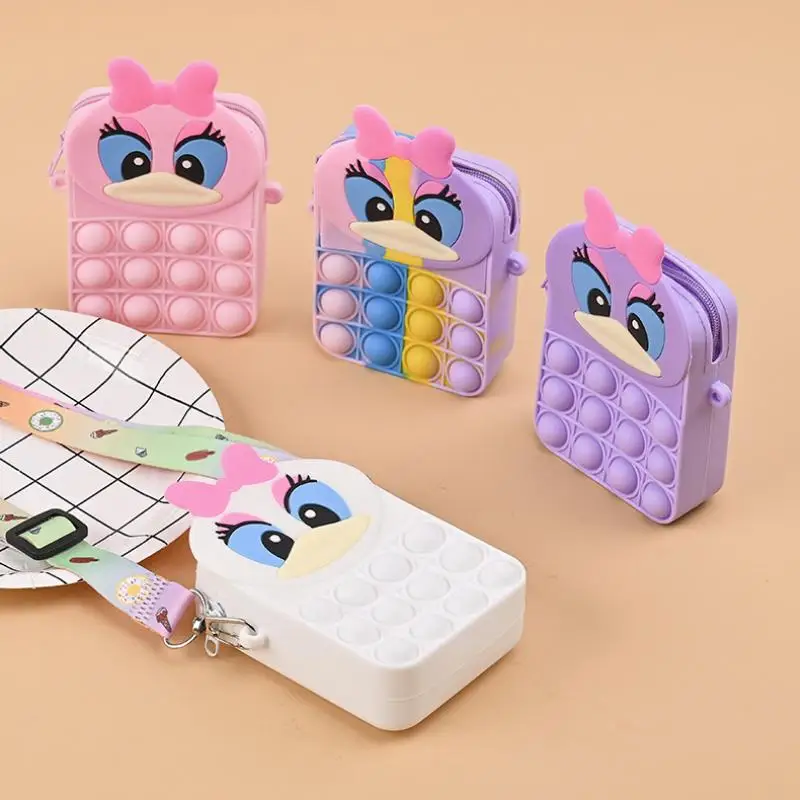 

New Fidget Toys Pops Et Disney Donald Duck Bags for Girls Push Bubble Simple Dimple Sensory Squishy Anti Stress Squeeze Toys
