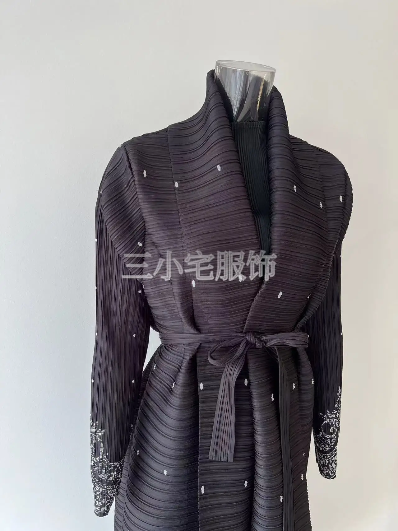 Платье YUDX Miyake женское с длинным рукавом принтом ветровка зима 2024 новые