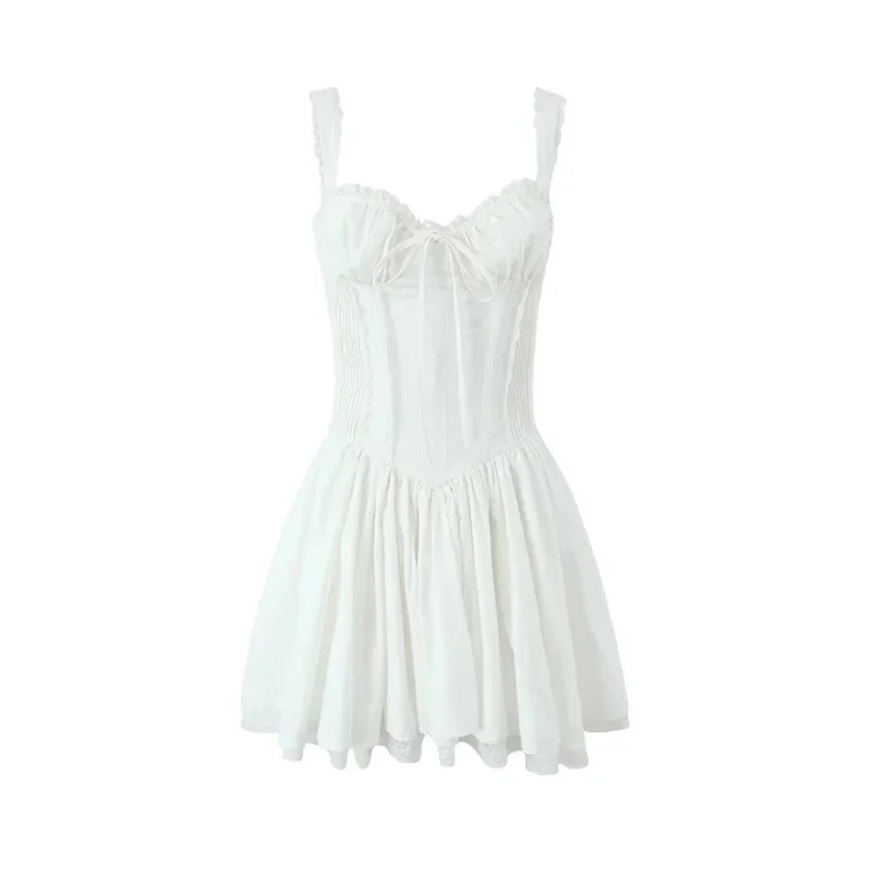 Женское летнее мини-платье Pietra Creamy Dream с кружевным корсетом Toskania Serenade Milkmaid