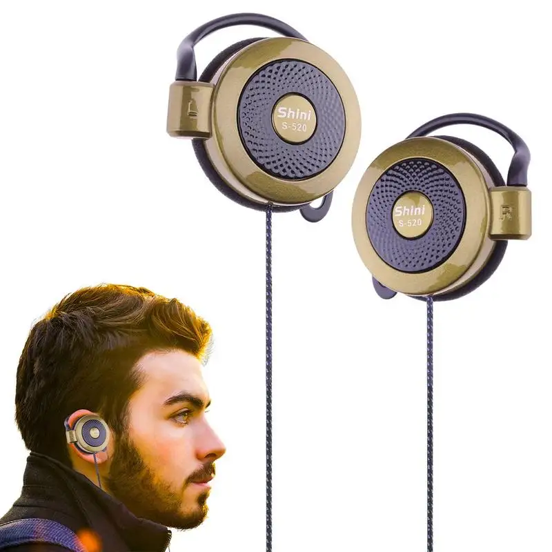 

For Shini S-520 3.5mm Stereo Mp4 Ear-Hook Game Sports Mobile Phone Universal Headset Ear Hook Headsets Wire Sports Earphones