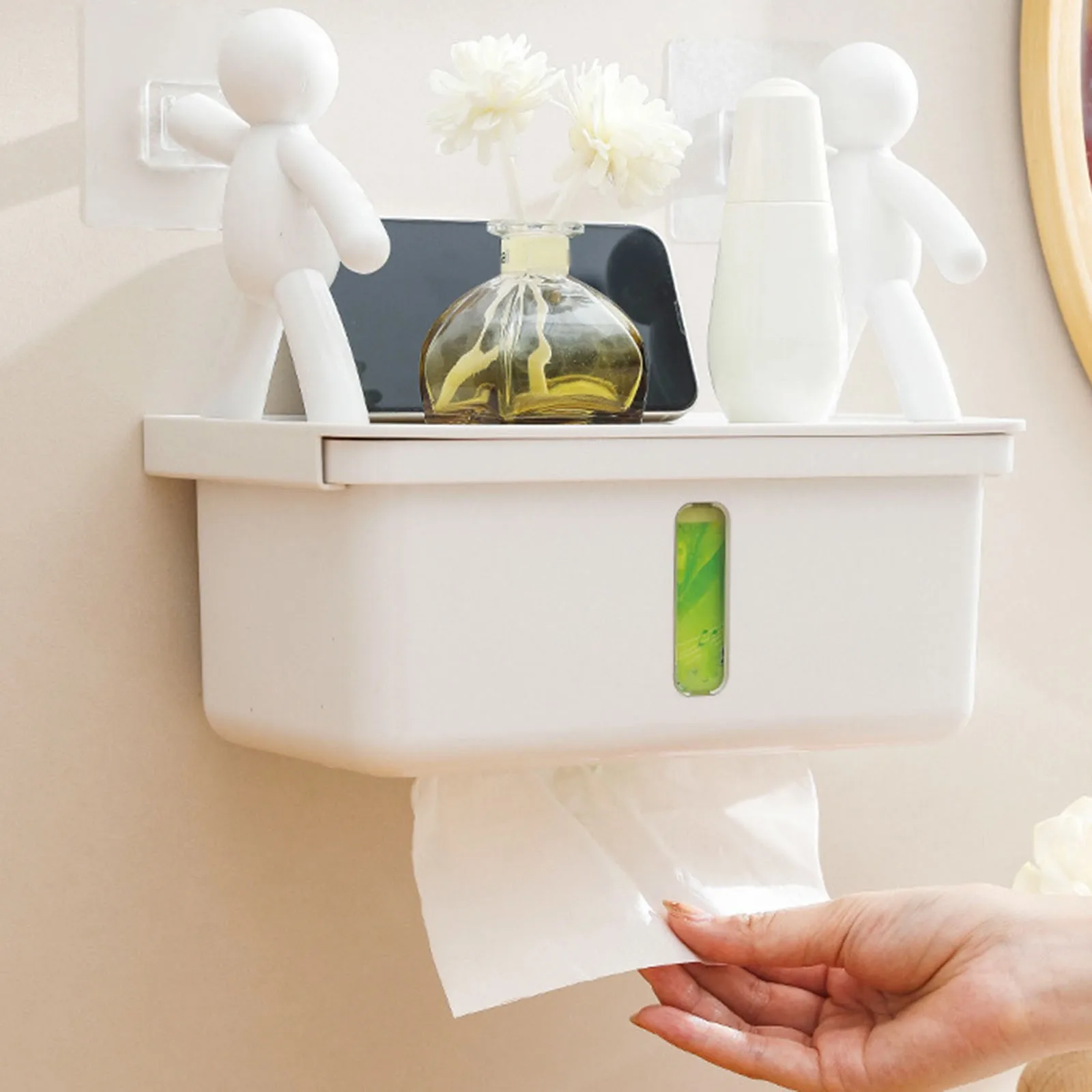 

Toilet Tissue Box Wall-mounted Paper Towel Holder Non-perforated Towel Dispenser Tissue Dispenser For Kitchen Bathroom