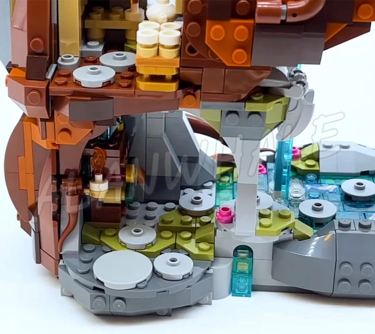 1212 шт. шиноби дракон камень храм водопад вишневый цветок дерево библиотека 35564