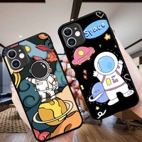 cartoon cute space astronaut silicone silicone cover for iphone 13 12 pro max 6s 7 8 se 2020 plus x xs xr 11 pro max phone case
