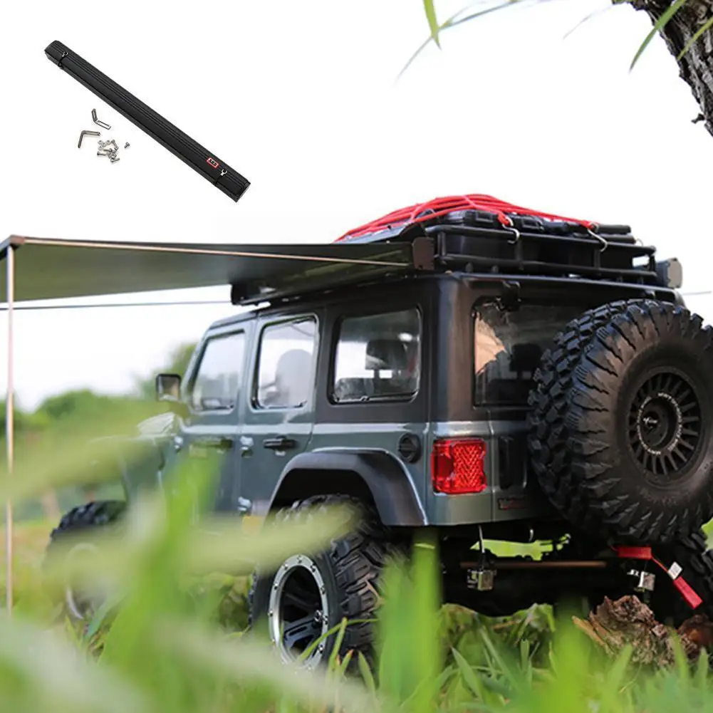 

RC Car Simulation Side Awning Rooftop Tent Luggage Roof Rack Net For 1/10 RC Crawler TRX4 SCX10 TAMIYA ARRMA R2M1