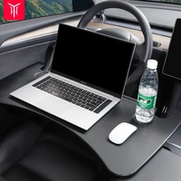 yz carbon table desk for tesla model 3 car steering wheel laptop tray food desk portable office table for tesla model3 modely