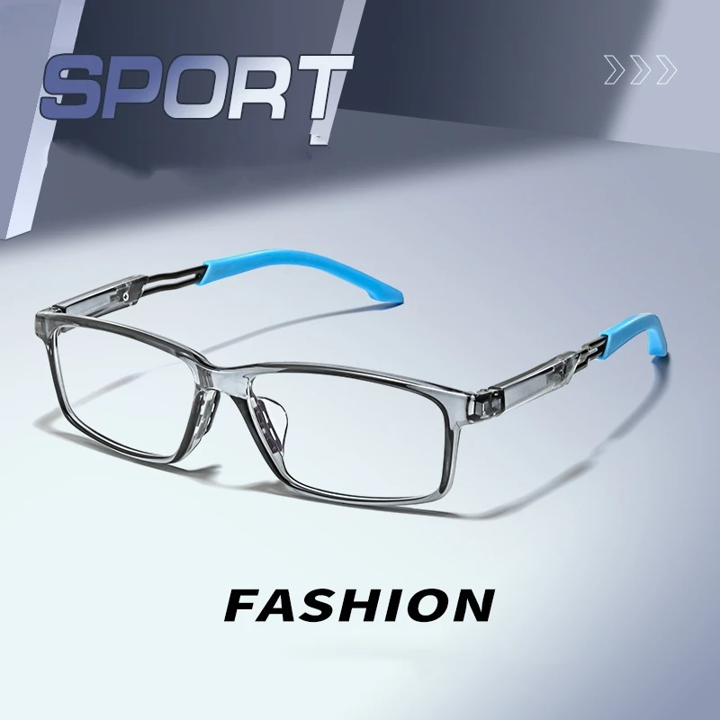 

2023 Fashion Eyewear Retro Square TR Basketball Sports Eyeglasses Myopia Optical Prescription Glasses Frame for Men Oculos Gafas