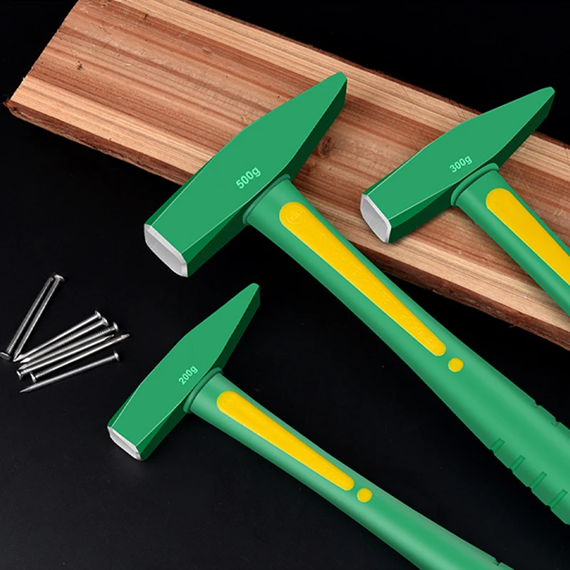 200/300/500G противоударный строительный пластиковый молоток с плоской головкой