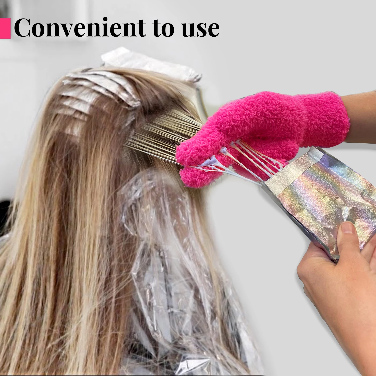 

Bleach Gloves Nylon Hair Straightener Perm Curling Hairdressing Heat Resistant Finger Glove Hair Care Styling Salon Tools