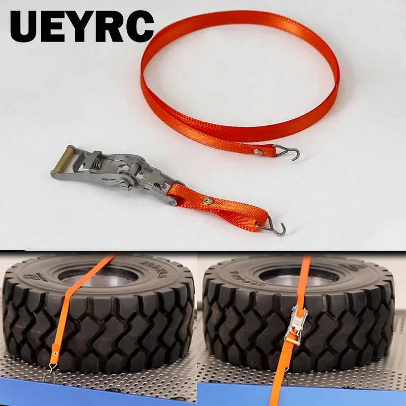 

Metal Simulation Strap Fastening Belt for 1/10 RC Crawler Car TRX4 Defender Axial SCX10 Tamiya RC Truck SCANIA 770S VOLVO MAN