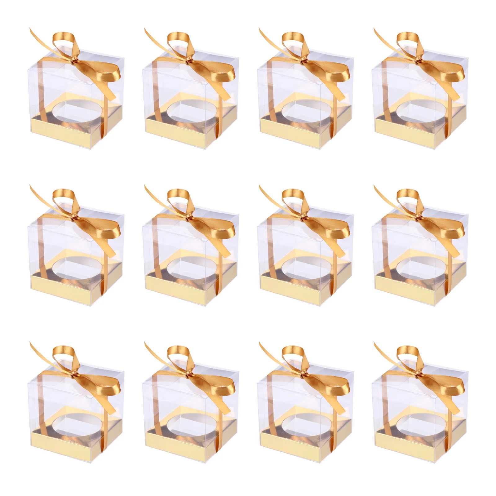 

Box Cake Boxes Cupcake Clear Packaging Carrier Transparent Bakery Individual Container Containers Dessert Gift Brownie Display