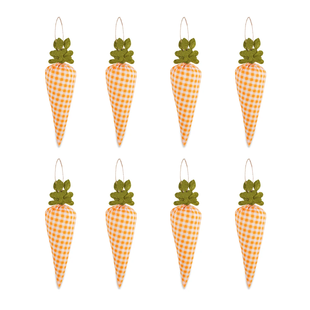 

8 шт./упаковка, декоративные подвесные клетчатые моркови