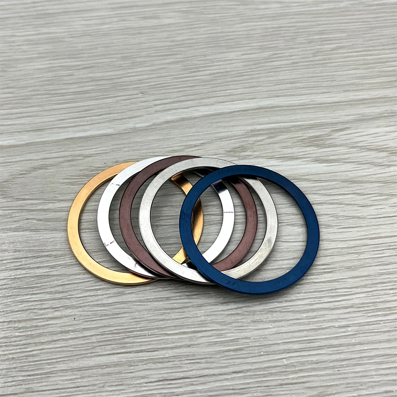 38mm*31.6mm Flat Copper Watch Bezel Insert Rings Fits Seiko SKX007 SKX009 SKX011 SRPD Watch Cases NH35 NH36 Movement Watch Parts