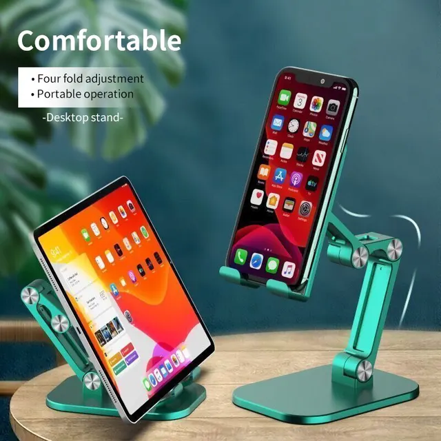 Adjustable Foldable Desk Mobile Phone Holder For iPhone iPad Tablet Flexible Table Desktop 3