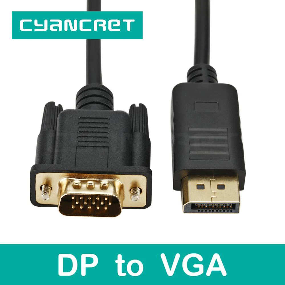 Видеокабель DP-VGA кабель папа-папа преобразователь трансмиттер HD видео адаптер