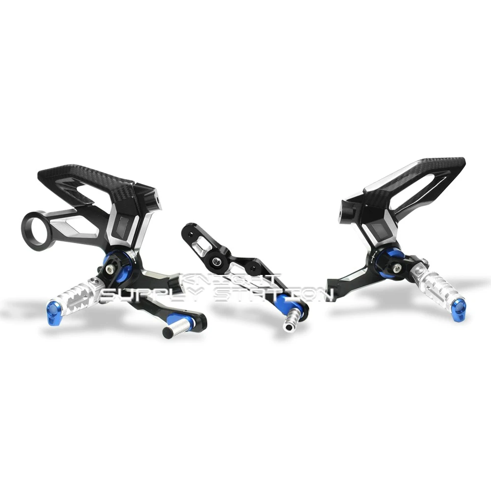 

Подножки для ног для BMW S1000RR M1000RR 2019-2023 S1000R K63 M1000R 2021-2024, регулятор крыла из углеродного волокна, задняя установка