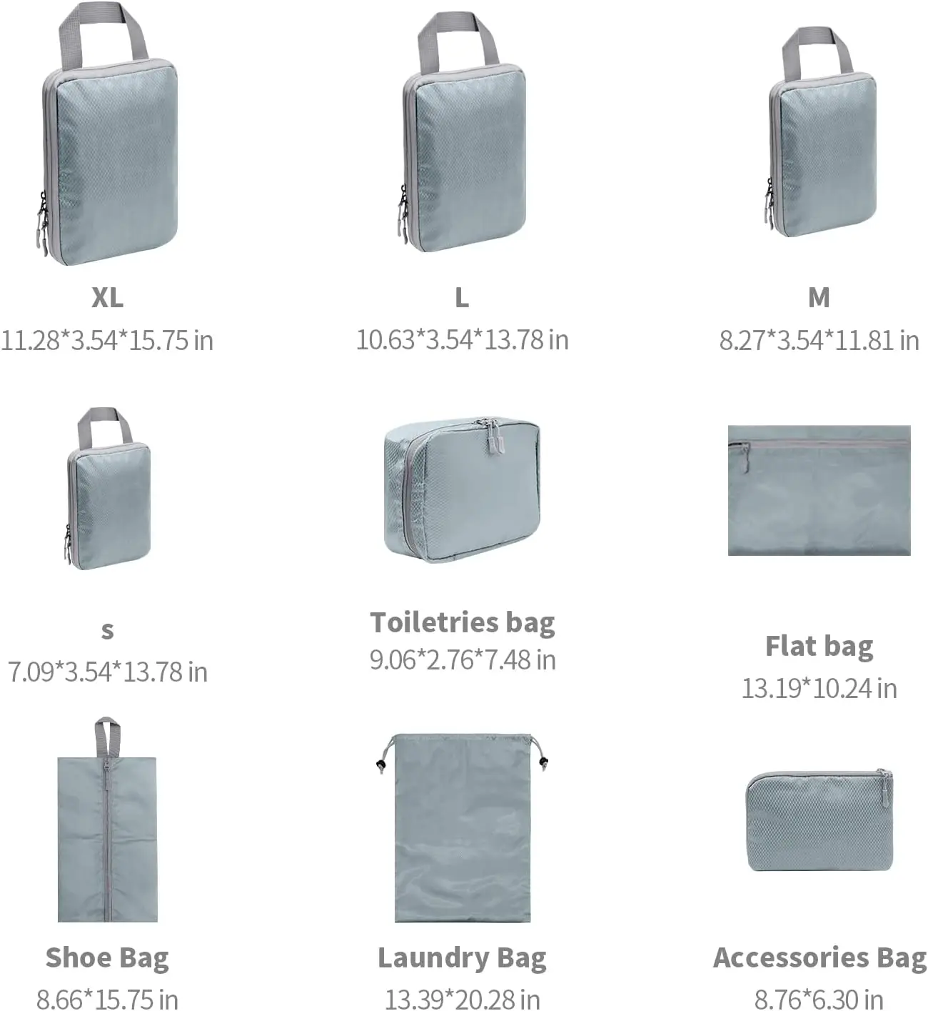 9PCS Travel Storage Bag Compressible Packing Cubes Travel Suitcase Luggage Organizer Foldable Waterproof Nylon HandbagTravel Bag