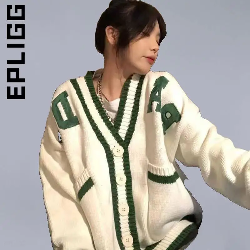 

Epligg Women New Sweater Knitted Cardigan Cheap Women Sweaters Elegant Basic Jacket Harajuku Casual Clothes Women Tops Female