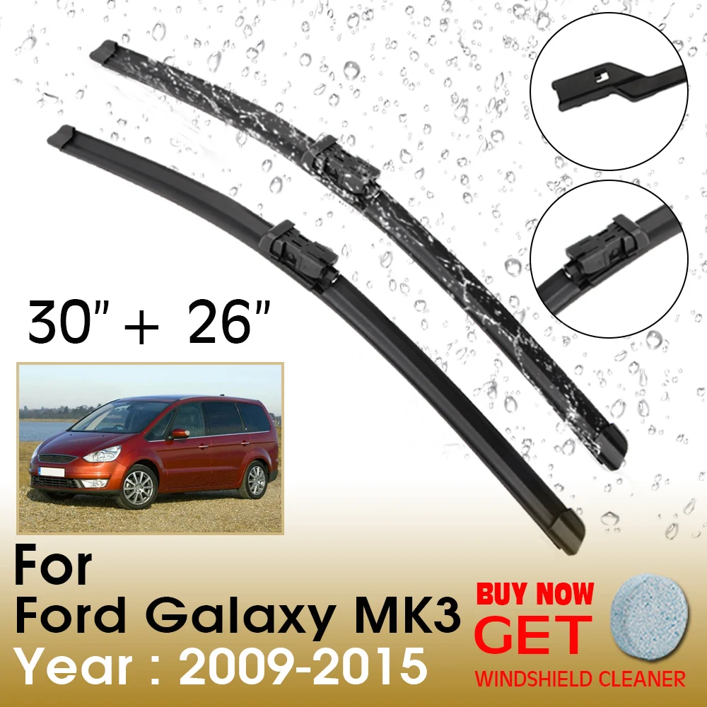 

Car Wiper Blade For Ford Galaxy MK3 30"+26" 2009-2015 Front Window Washer Windscreen Windshield Wiper Blades Accessories