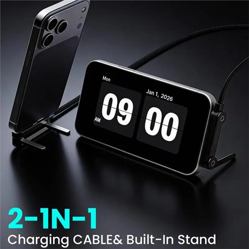 Кабель для зарядки ABIJ-Typec to Typec 240W с подставкой для быстрой зарядки и синхронизации данных, 1,5 м (art.: 3920dac0c2807) - 3920dac0c2807