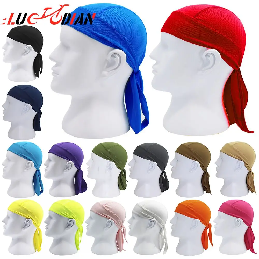 

Outdoor riding quick-drying sports headband moisture wicking breathable sunscreen hood pirate scarf small cap