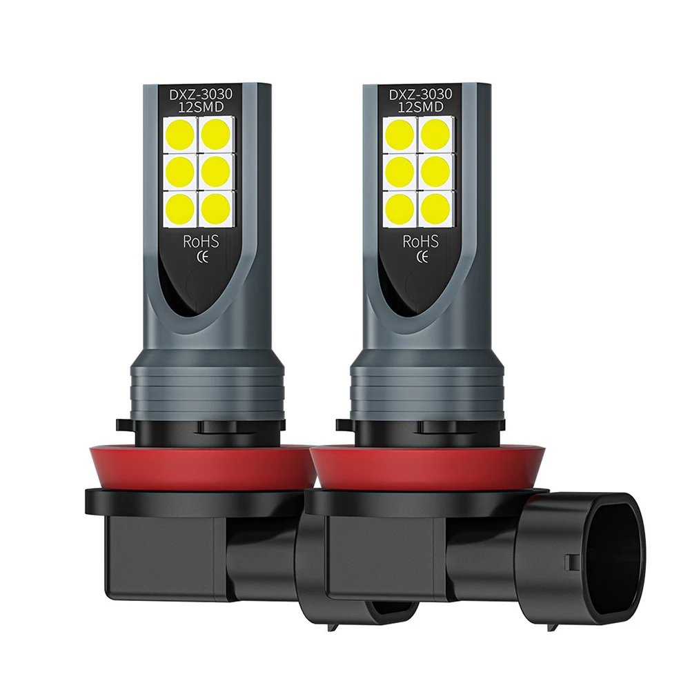 

2 шт. H8 H11 Светодиодный ные лампы H16 JP 9005 HB3 9006 HB4 светодиодные лампы супер яркие Автомобильные противотуманные фары дневного света 12 в 6000K белый