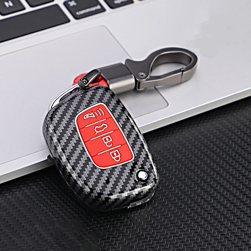 Новинка Складной автомобильный чехол из углеродного волокна и АБС-пластика с 4