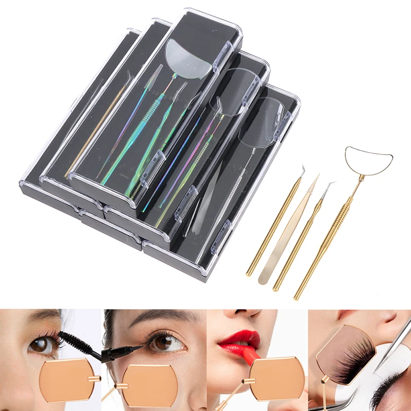 

4pcs/set Multifunctional Eyelash Extension Rotating Eyelash Tweezers Picking Stick Set Eyelashes Tools Extension Makeup Tool