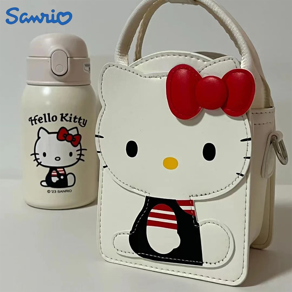 

Kawaii Cartoon Hello Kitty Crossbody Bag Shoulder Bag Sweet Girl Handbag Earphone Lipstick Storage Bag Large Capacity Gifts
