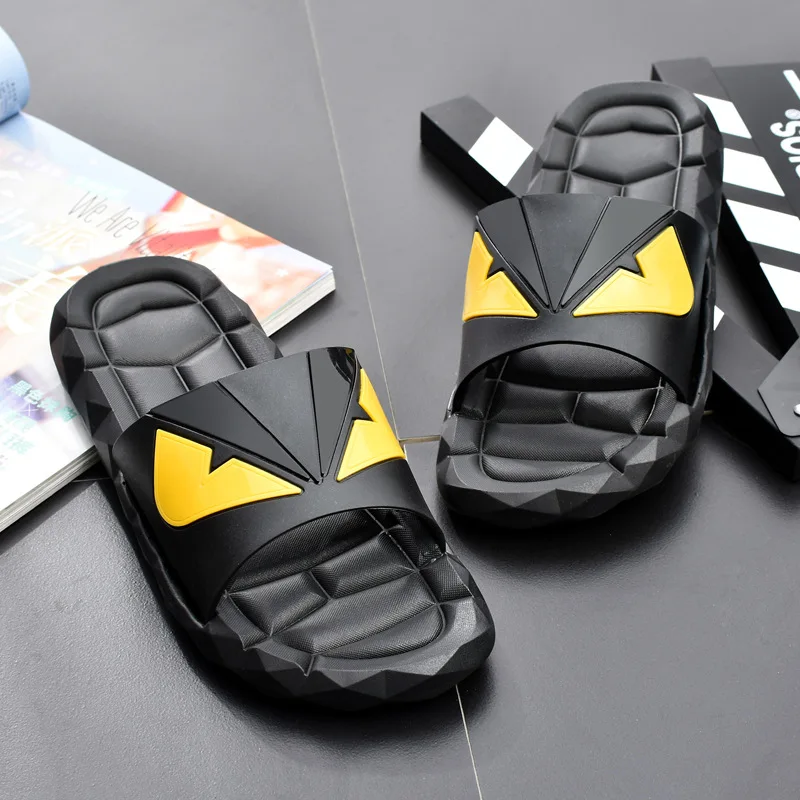 

Men Slippers Lace-up Shoes Thick Sole Non-slip White Sandals Summer Slides Beach Shoes Man Slipper Fish Shower Rubber Flip Flops