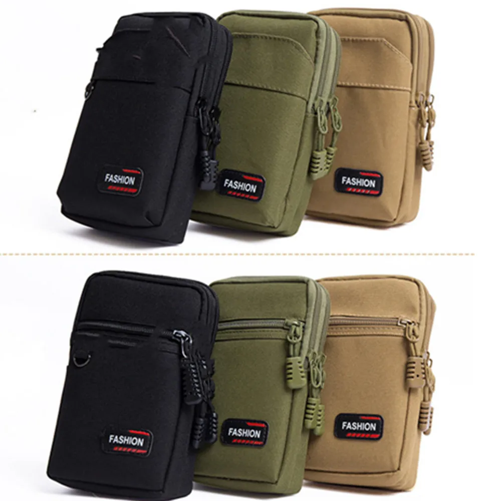 

Men Waist Bag Nylon Sports Running Bag Outdoor Messenger Bag Coin Purse Phone Earphone Pouch Storage Bag Wallet Worker Waist Bag
