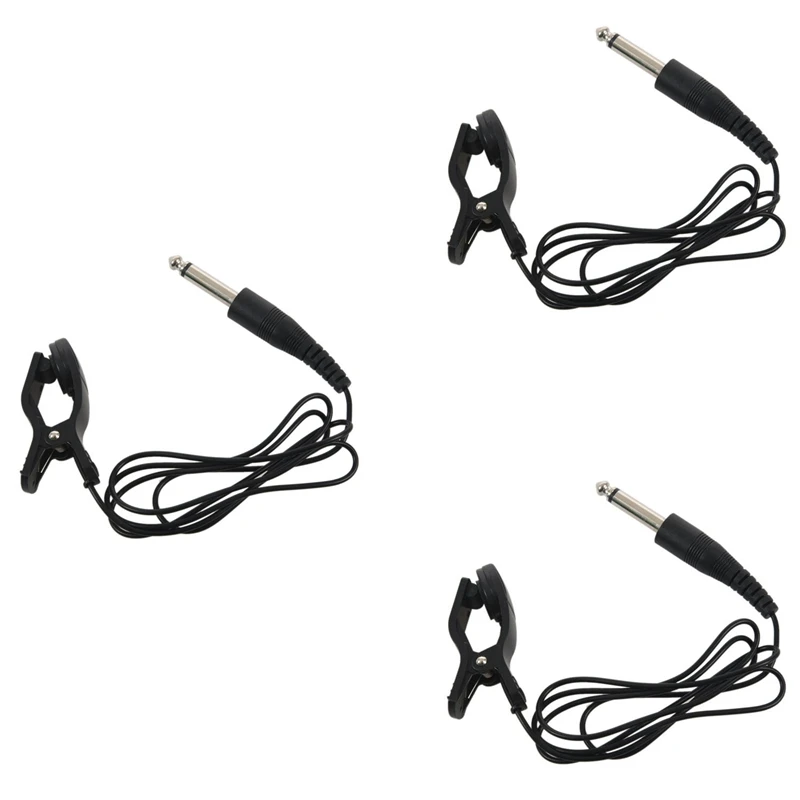

3X Black Universal Guitar Acoustic Clip On Pickup Piezo Contact Microphone