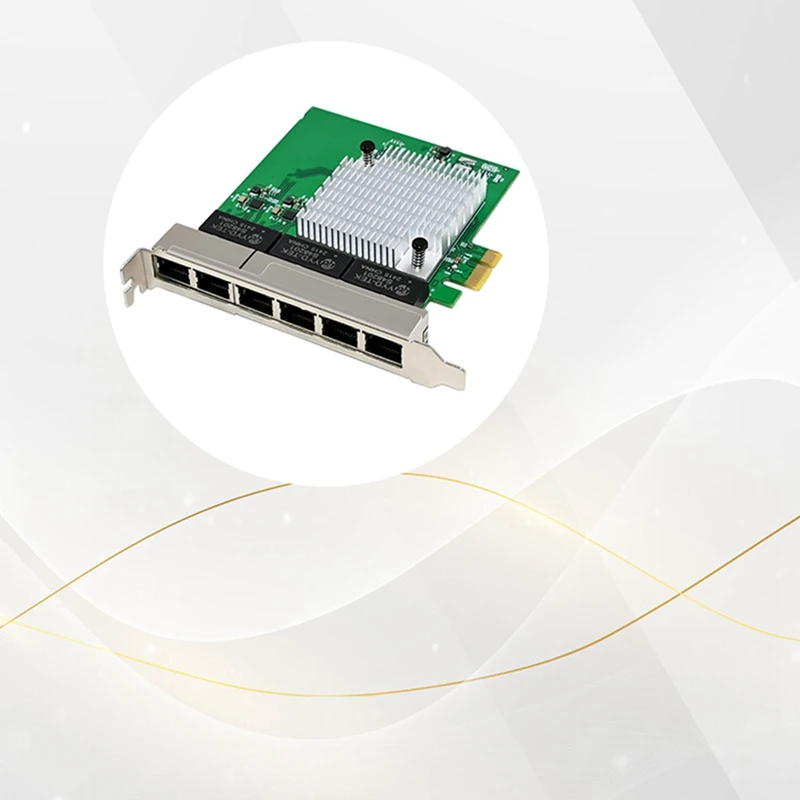 Гигабитная сетевая карта Ethernet LAN-карта 6-портовый сетевой адаптер Pcie X1